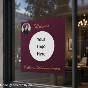Professional Stylish Modern Photo Burgundy