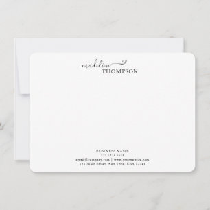 Professional Stylish Script Typography Business Card