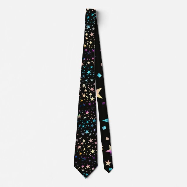 Professional Subtle Trans LGBTQ Pink Blue Stars  Tie (Front)