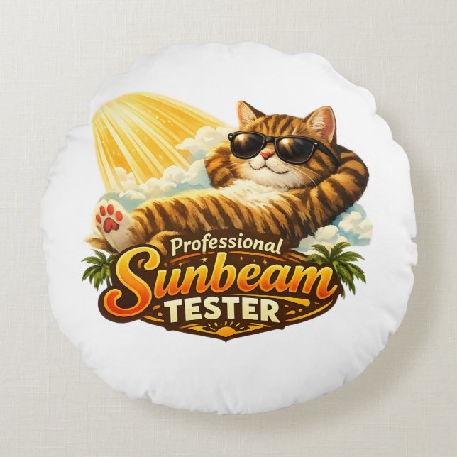  Professional Sunbeam Tester Cat Pillow (Front)