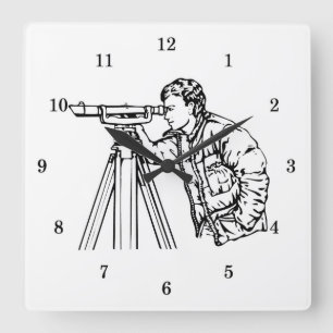 Professional Surveyor Square Wall Clock