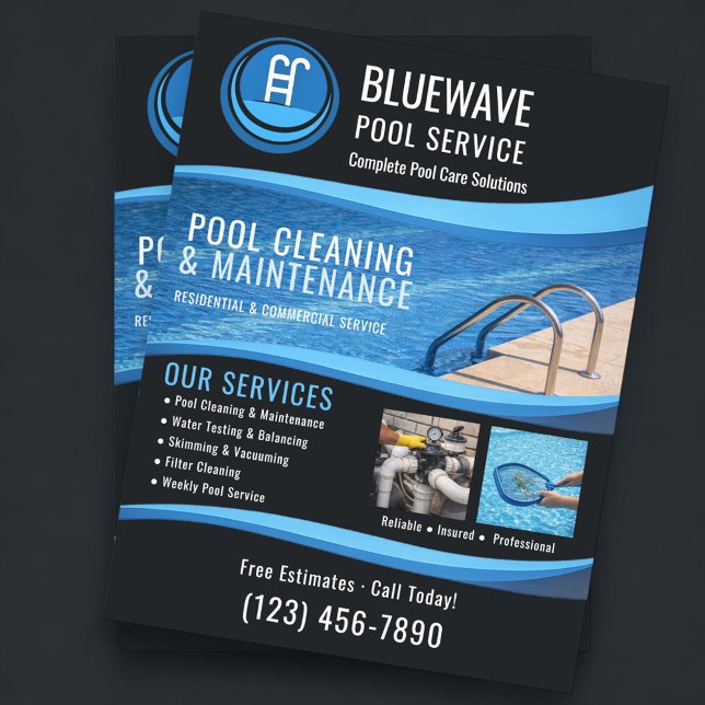 Professional Swimming Pool Service Company Flyer (Creator Uploaded)