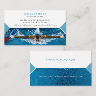 Professional Swimming Trainer   Coach Business Card
