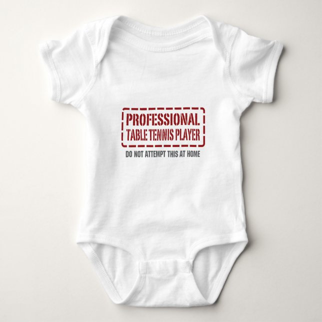Professional Table Tennis Player Baby Bodysuit (Front)