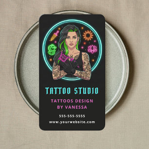 Professional Tattoo Artist Tattoo Studio Creative Business Card
