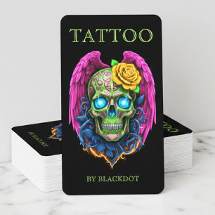 Professional Tattoo Artist Tattoo Studio Qr Code Business Card