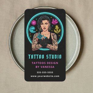 Professional Tattoo Artist Tattooist Branding Business Card