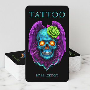 Professional Tattoo Studio Tattoo Shop QR Code Business Card