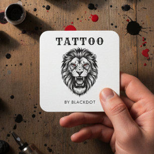 Professional Tattooist Creative Branding QR Code Square Business Card