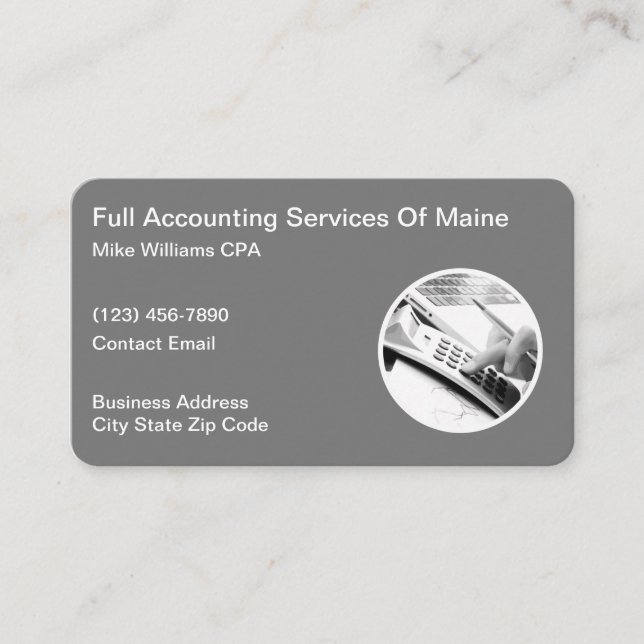 Professional Tax Accountant Business Cards (Front)