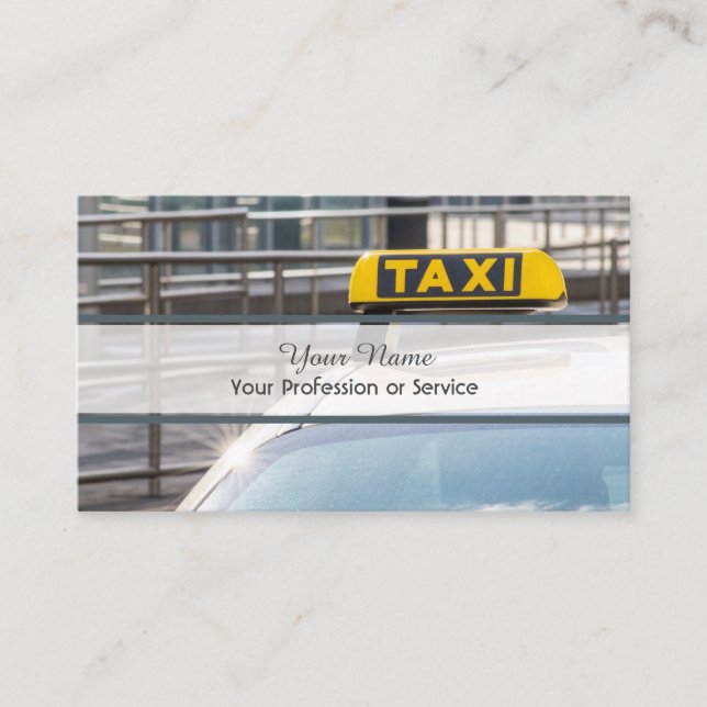 Professional taxi driver business card (Front)