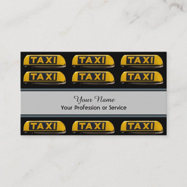 Professional taxi driver business card (Front)