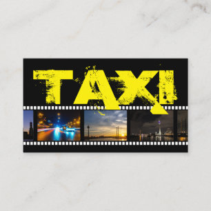 Professional taxi driver cabdriver transporter bus business card