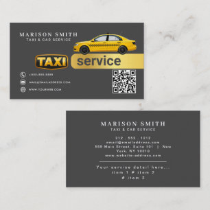 Professional Taxi Service  Business Card