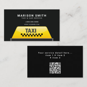 Professional Taxi Service  Business Card