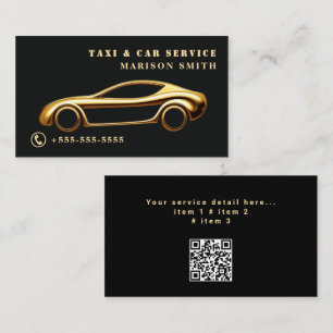 Professional Taxi Service  Business Card