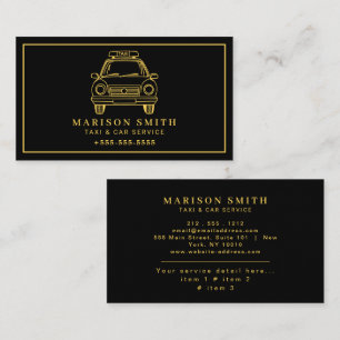 Professional Taxi Service  Business Card