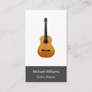 Professional Teacher Guitar Music Lessons Business Card