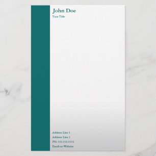 professional teals stationery
