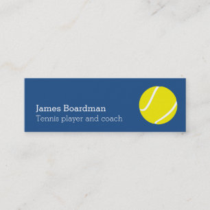 Professional tennis coach business cards