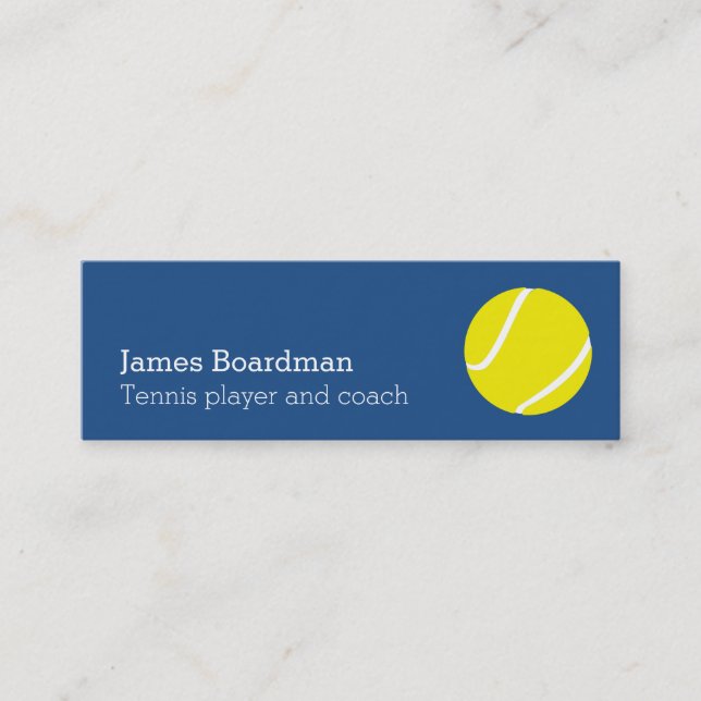 Professional tennis coach business cards (Front)
