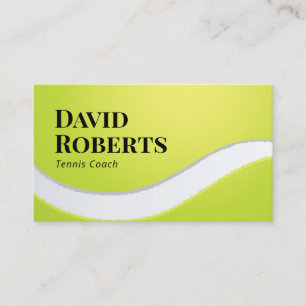 Professional Tennis Coach Sport Instructor Business Card