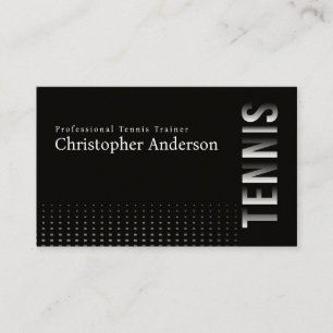 Professional Tennis Trainer Abstract Business Card