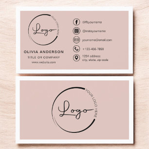 Professional Terracotta Business Logo Social Media Card