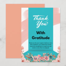 Professional Thank You Card for Orders