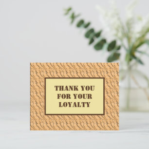 Professional Thank You for Your Loyalty Business Postcard