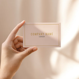 Professional thin gold border business card