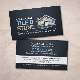 Professional Tile and Stone Installation Services Business Card