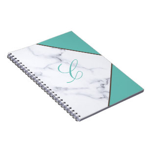 Professional Touch Logo Customise White Marble Notebook