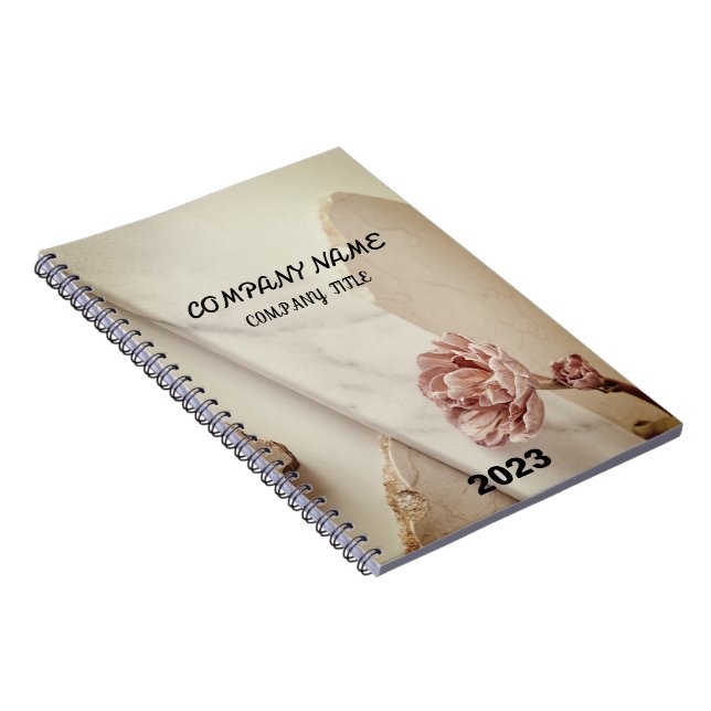 Professional Touch Name Customise White Marble Notebook (Right Side)