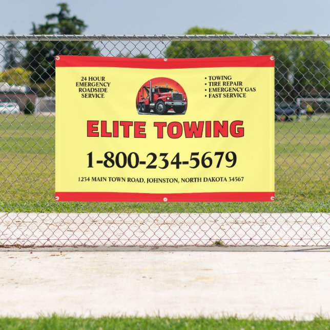 Professional Tow Truck Service Banner (Insitu)