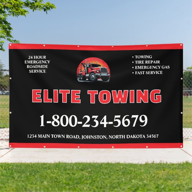 Professional Tow Truck Service Banner | Massive Ro (Outside)