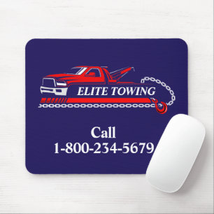 Professional Tow Truck Service Navy Blue Mouse Pad