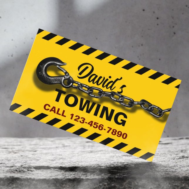Professional Towing Company Hauling Service Business Card (Creator Uploaded)