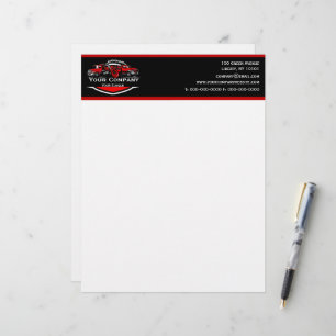 Professional Towing Company, Hauling Service Custom Letterhead