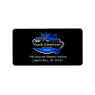 Professional Towing Company, Hauling Service Label
