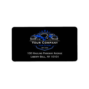 Professional Towing Company, Hauling Service Label