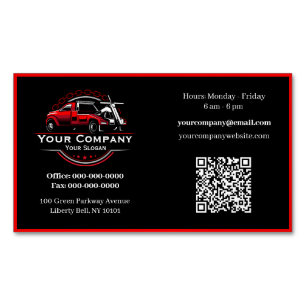 Professional Towing Company, Hauling Service Magnetic Business Card