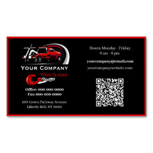 Professional Towing Company, Hauling Service Magnetic Business Card