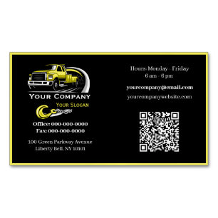 Professional Towing Company, Hauling Service Magnetic Business Card