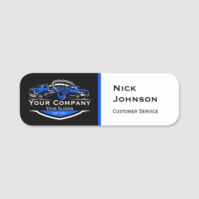 Professional Towing Company, Hauling Service Name Tag (Front)