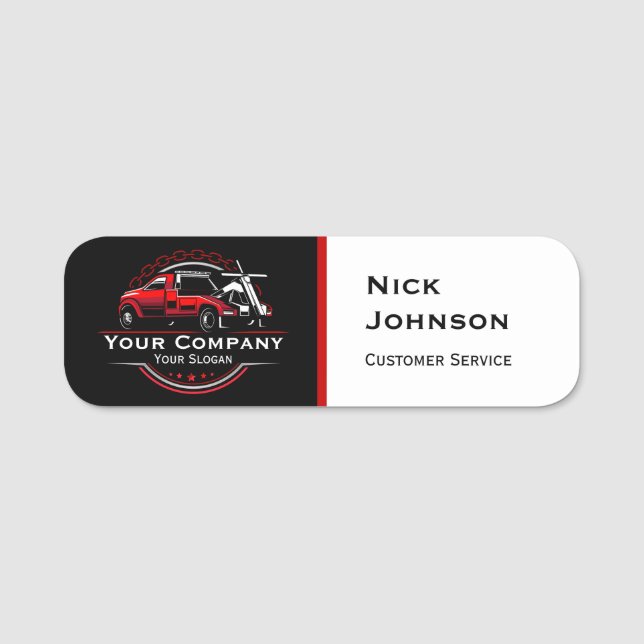 Professional Towing Company, Hauling Service Name Tag (Front)