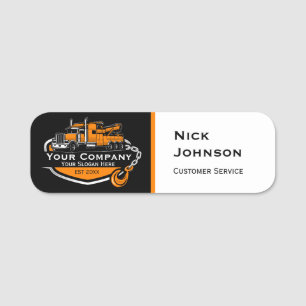 Professional Towing Company, Hauling Service Name Tag