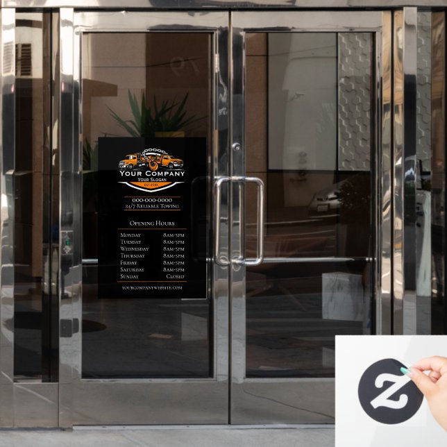 Professional Towing Company, Opening Hours (Office Door)