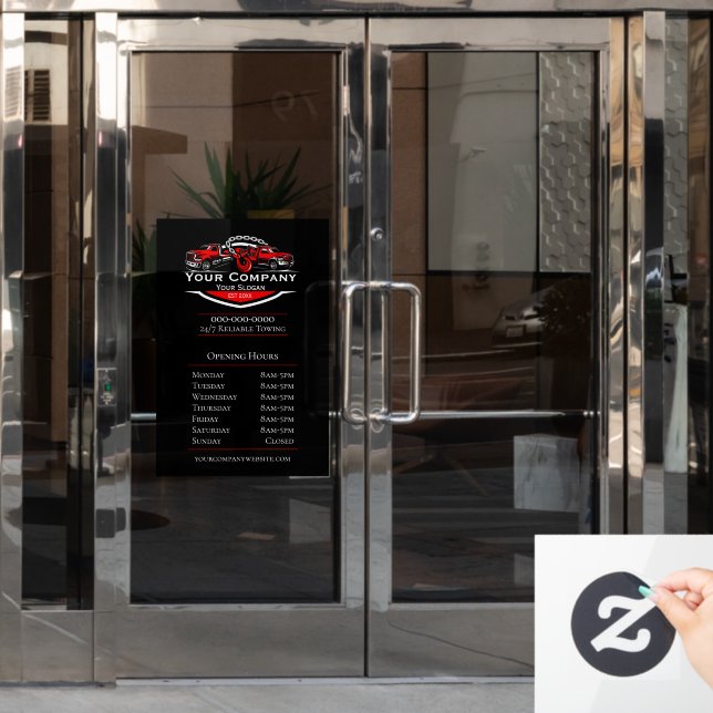 Professional Towing Company, Opening Hours (Office Door)