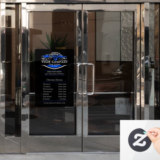 Professional Towing Company, Opening Hours (Office Door)